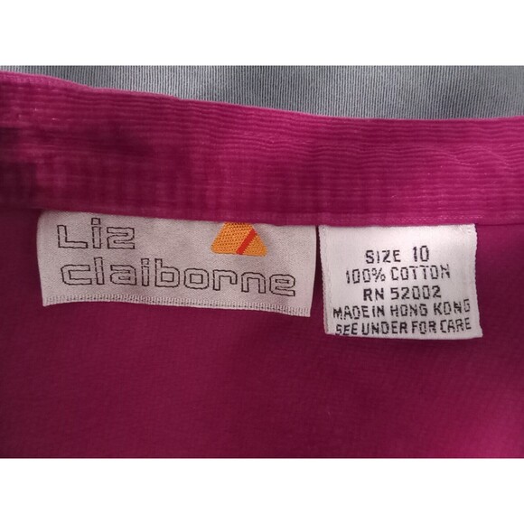 Vintage 80s Corduroy Midi Skirt Prairie Cottage Frontier Sz XS Pockets Fuschia - Picture 11 of 14